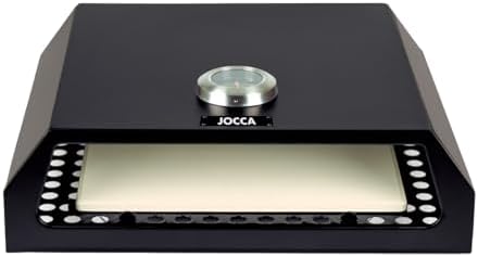 Jocca - Horno para Pizza Accesorio Barbacoa de Acero Inoxidable con Termometro y Pied...