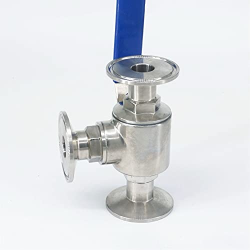 Válvula de bola de puerto L de 3/4 pulgadas con abrazadera Tri Clamp para tuberías 4