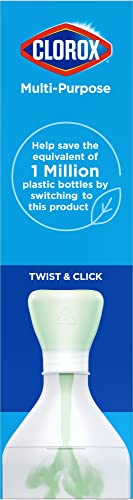Clorox Multi-Purpose Cleaning Spray System Starter Kit, 1 All-Purpose Cleaner, 1 Spray Bottle and 3 Refills, Citrus Groves, 1.13 oz Each