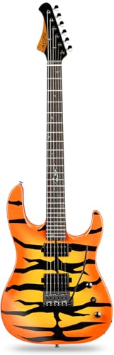 WestCreek Aetheris Solid Body Electric Guitar, Mahogany Body, Maple Neck, Rosewood Fretboard, Rounded End Frets, Bone Nut, 24 Frets (Yellow)