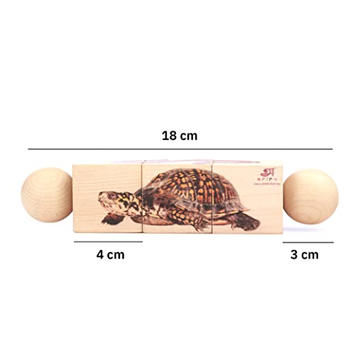 Image of Ariro Rotating Puzzle | Reptiles for Toddlers | Montessori Puzzle for 1yr Old boy and Girl | Grasping Toy which Builds Concentration, Improves Visual Discrimination & Develops Problem Solving Skills