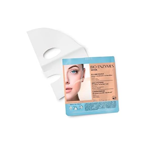 Talika Bio Enzymes Brightening Mask - Hydrating & Illuminating Face Mask - Biocellulose Regenerating Mask - Second Skin Effect Beauty Sheet Mask - 20g Cover