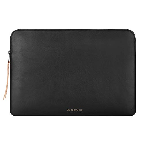 Comfyable smukłe etui na laptopa kompatybilne z MacBook Air i MacBook Pro 13/14 cali M5/M4/M3/M2/M1 Pro/Max 2026-2021, pokrowiec podróżny Mac PU, Czarny