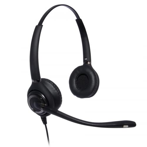 Advanced Binaural Noise Cancelling Headset | Compatible with Grandstream GXP1625