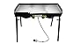 Bayou Classic PS217 Dual Patio Camp Stove w/Double Griddle Features Dual 6-in Cast Aluminum Burners 27-in Tall Cooker 13.5-in x 13.5-in Square Removable Griddle Perfect For Backyard Chefs Tailgates