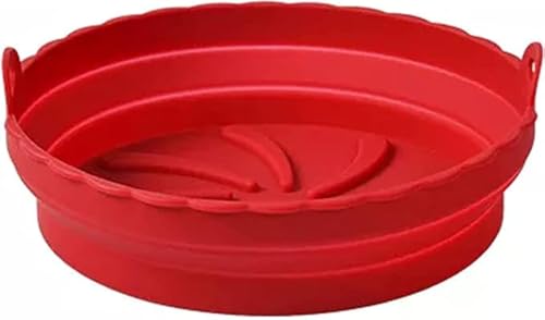 MY DEVELOPMENT Air Fryer Silicone Liner | Heat Resistant, Non-Stick, Food Safe | Reusable Basket Liner | Set Of 1 - Red