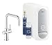Produktbild GROHE Blue Home- Starter Kit (U- Auslauf, 3 gefilterte und gekühlte Wasserarten, für GROHE Blue Filter S-Size, Filterkopf mit flexibler Wasserhärteeinstellung), chrom, 31456001