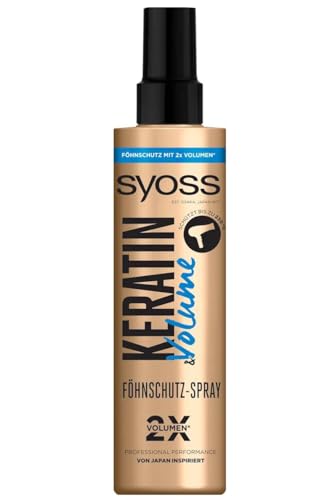 Syoss spray kératine protection thermique et volume longue durée
