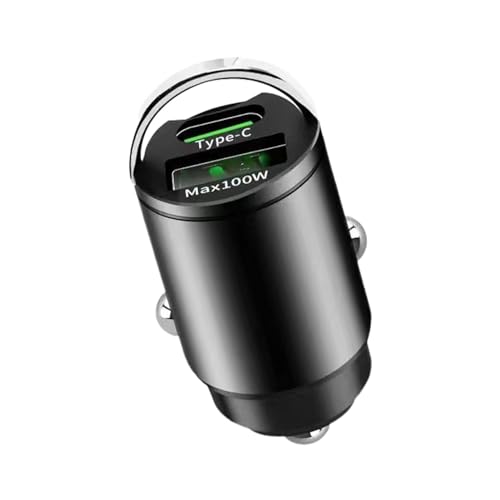 Samuliy Cargador de teléfono de coche enchufable, divisor de cargador de coche de 100 W, cargador de teléfono USB para coches, Pd Qc 3.0, adaptador de carga rápida y divisor para camiones, SUV,