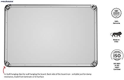 Nechams® Ultima Melamine (Non-Magnetic) Chalkboard, Green Chalkboard/Black Board/Slate Board- Use for School, College, Institutions, Super-Duty Aluminium Frame (Pack of 1 Unit, 3ft x 2ft)