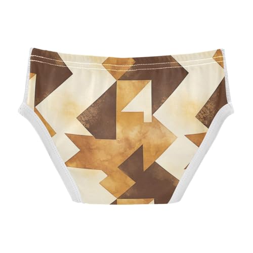 KLL Houndstooth Brown Classical Toddler Boy Soft Nighttime Underwear Breathable Children Panties2