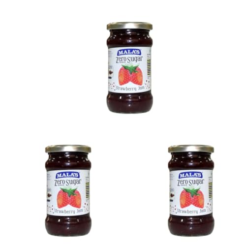 Image of Mala'S, Zero Sugar Jam 350G, Strawberrys, Pack of 3
