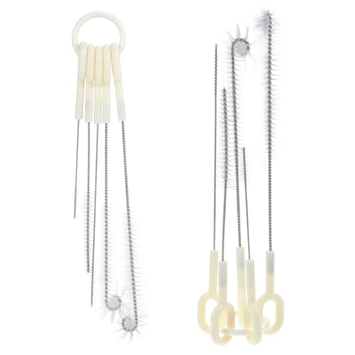 Straw Cleaner Brush Set with Holder Ring (5 Pcs)