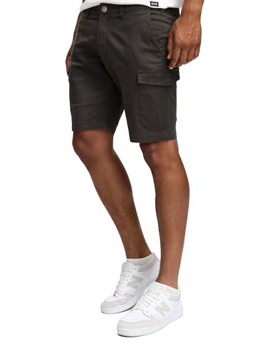Indicode Pantalones cortos para hombre - Laulax - Pantalones cargo para hombre de algodón - Pantalones de ocio de verano con bolsillos - Aspecto deportivo y elegante - Corte regular - Material cómodo