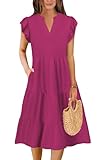 Spring Tops for Women Beach Fashion Plus Size Tops Maxi Dresses Teacher Outfits Hot Pink Large
