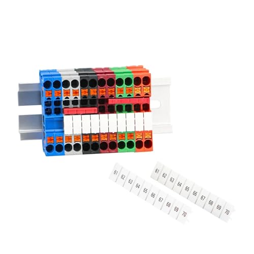 Marcador Zack ZB10 en blanco para evitar confusiones en bloques de terminales de riel 4