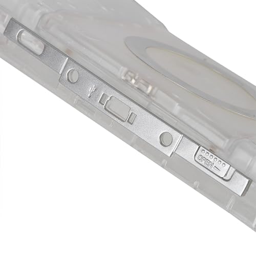 Kit de boîtier complet de rechange coque transparente argent pour réparation console de jeux - 3