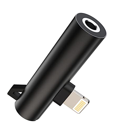 Adaptador Jack 3,5mm Auriculares Lightning Cargador para iPhone 14 Aux Cable Accesorios Cable Audio Auriculares Divisor Auriculares Carga para Apple para iPad Alargador Auriculares Autoradio Adapter