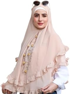 خمار خامه شيفون , زي نسائي اسلامي محتشم للعيد، للصلاة و الخروج و الاستقبال للنساء GAMAL SONS FOR ABAYA GS-00466-11230-Parent