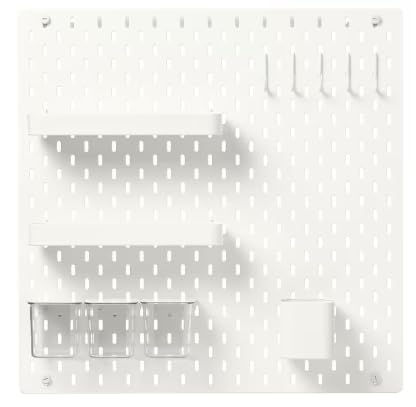 SKADIS Pegboard Combination, White, 56x56 cm (22x22)