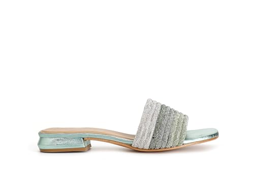 Chaussons strass CAFèNOIR C1XA9012, pantoufles confortables effet laminé