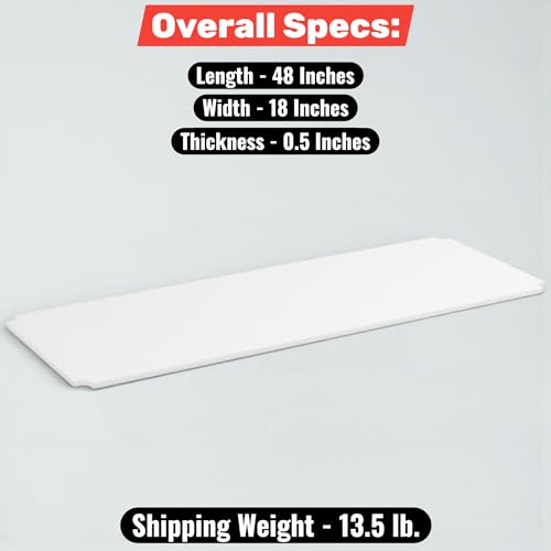 Inserto para Estante de Alambre de 48" x 18", Tabla de Cortar de Polietileno para Preparación Comercial de Alimentos, Superficie de Trabajo Plástica No Porosa y Duradera, Fácil de Limpiar miniatura 2