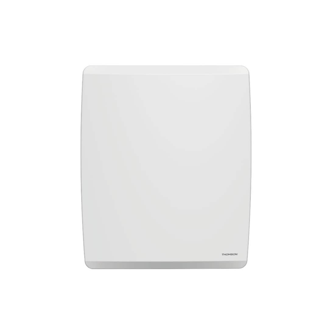 Radiador eléctrico fijo conectado WiFi de inercia seca cerámica + película con termostato intercambiable 1000W THOMSON MOLY horizontal blanco