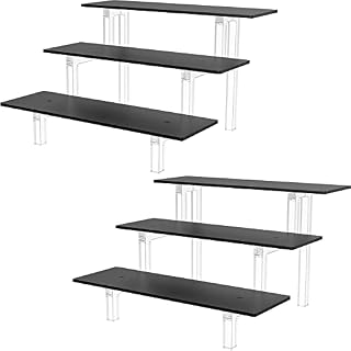 Perfume Stand Organizer, 2 Pack Acrylic Display Stands , 3 Tier Riser Display Shelf Amiibo Funko POP Figures Stand, Cupcakes Stand Makeup Holder Cosmetic Display Stands Spice Rack for Countertops