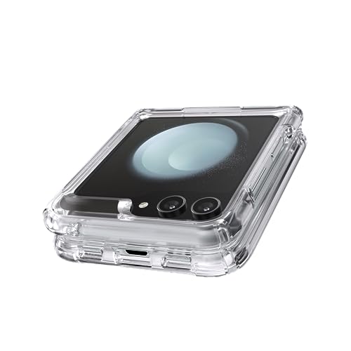 Speck Samsung Galaxy Z Flip 5 Case - Foldable, Scratch Resistant & Drop Protection - Anti-Yellowing Clear Phone Case - Presidio Perfect-Clear - image 4