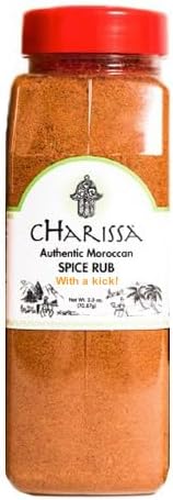 cHarissa Moroccan Style Dry Rub Seasoning, Spicy - 22 oz | Authentic Moroccan Flavor for Chefs