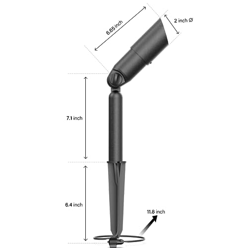 Venus Manufacturing 4Pack Low Voltage Spotlight & Floodlight 12V Weatherproof Outdoor Landscape Flood Light Kits 20 Watt Halogen Spotlights 3000K Warm White Garden Trees Spot Light With Spike #TOP4