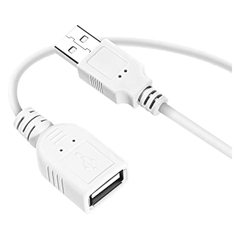 LaView 10 Feet Power Extension Cable Compatible Cam and Other Surveillance Cameras, A-Male to A-Female Extender Cord,White Cover