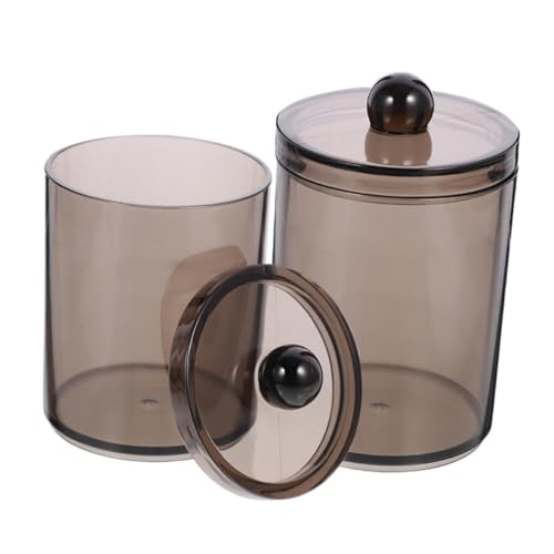CANIGHT 2piezas Organizador De Algodón Con Tapa Contenedores Para Bastoncillos De Algodón y Accesorios De Baño Para Organización Baños Pequeños