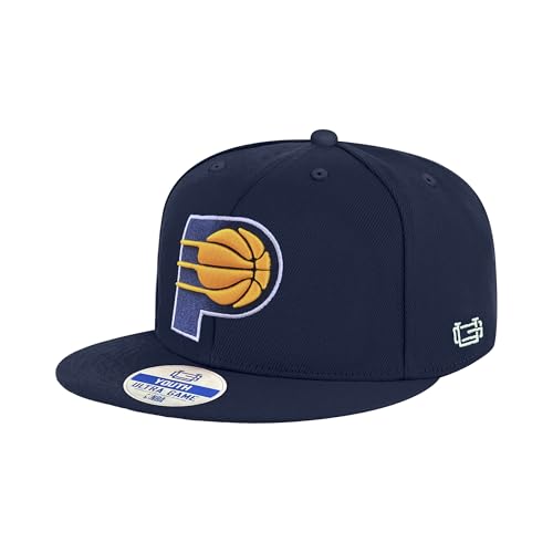Ultra Game Boys NBA Official 8-20 Twill Snap Back Ultimate Baseball Cap Hat, Indiana Pacers, Team Color, One Size