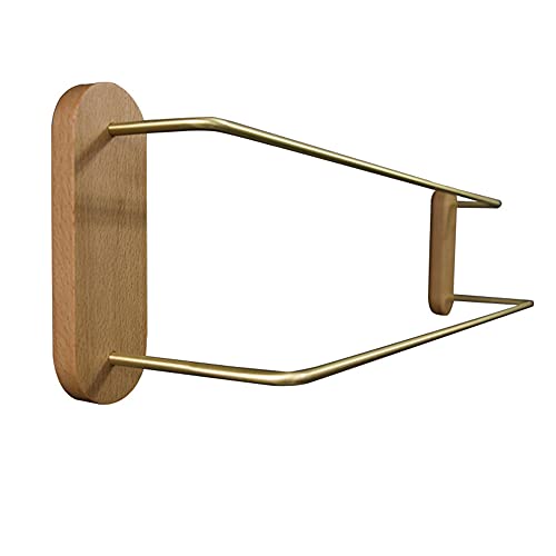 Étagère à serviettes double en bois pour une salle de bain et une cuisine scandinave ordonnée