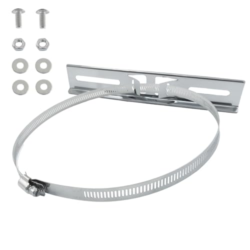 ISDVBUY Pole Mounting Kits, 304 Stainless Steel 2X 8 Inch Heavy Duty Brackets with Adjustable 2-7.9 Inch Clamp for Electrical Boxes, Devices, Outdoor Waterproof Junction Box - Thumbnail 5