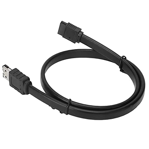 Cable ESATa a, Macho a Macho M/M Cable de Conexión Extensor Blindado la Transmisión de Datos Es Más Confiable para Disco Duro Externo(50cm)