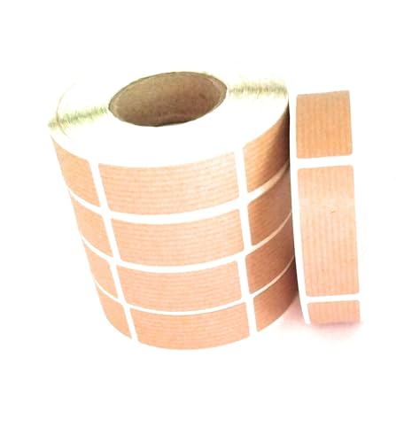 TODOKRAFT 500 Etiquetas adhesivas kraft, 5x2 cm,perfectas para etiquetar botes, carpetas, cerrar bolsas, etiquetas adhesivas en marrón kraft con múltiples usos,