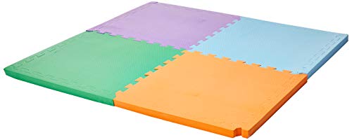 Kit 6 Tatames Tapetes EVA Coloridos 50x50x3cm 30mm