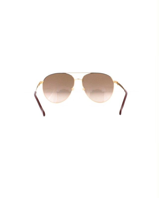 Amazon.com: Gucci Aviator-Frame Metal Sunglasses : Clothing  display picture 3