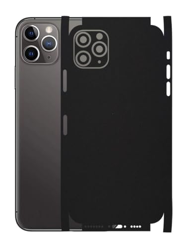 Image of AtOdds - Full Body Back Screen Guard Protector Film - Lamination Wrap Skin Sticker for iPhone 11 Pro Max | Scratchproof Matte Finish (Design - Matte Black)