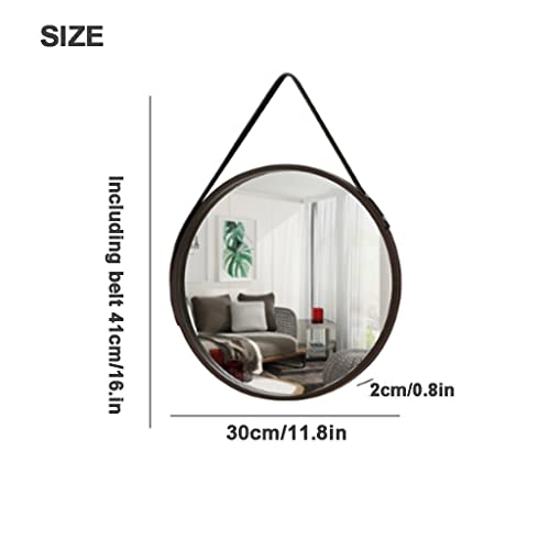 Miroir rond mural pour optimiser le manque de lumière dans un couloir ou dressing étroit - 3