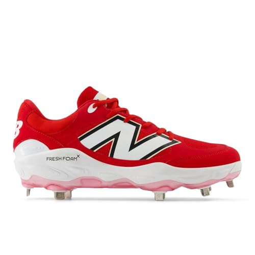 New Balance New Balance Men's Fresh Foam X 3000 V7 Baseball Shoe, Team Red/White, 5.5 M