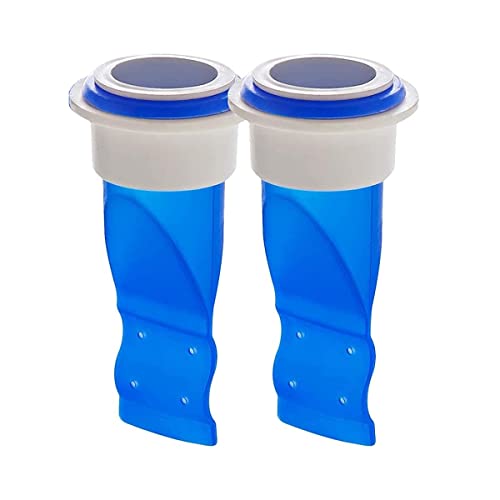Image of Shower Floor Backflow Preventer, One Way Valve , Bathroom Kitchen Laundry Room Drain Pipe Hose Sewer Cover Round Seal Ring Insect-Proof Deodorant Inner Core (Blue, 5 x 5 x 11cm) Pack of 2