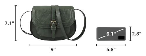 Image of AFKOMST Crossbody Bags for Women,Small Saddle Purse and Boho Cross Body Handbags,Vegan Leather
