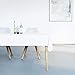 Mistral Home Nappe rectangulaire Anti-Taches Blanche 150x250 cm - Toile cirée Anti-Taches - Nappe enduite mélange Coton Polyester adapté au Lavage en Machine - Protection Table Moderne