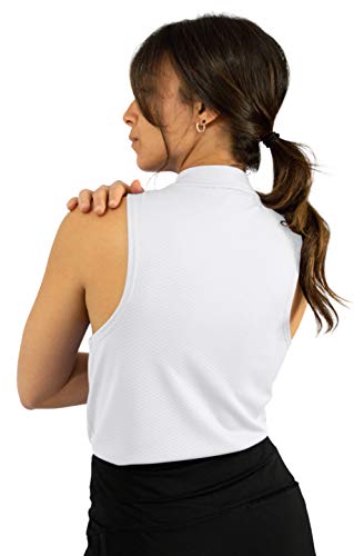 Three Sixty Six Womens Sleeveless Collarless Golf Polo Shirt with Zipper - Quick Dry Tank Tops for Women4