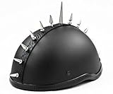 Chrome Metal Helmet Mohawk Spike Strip W/ Long Center Spike Works On Any Helmet