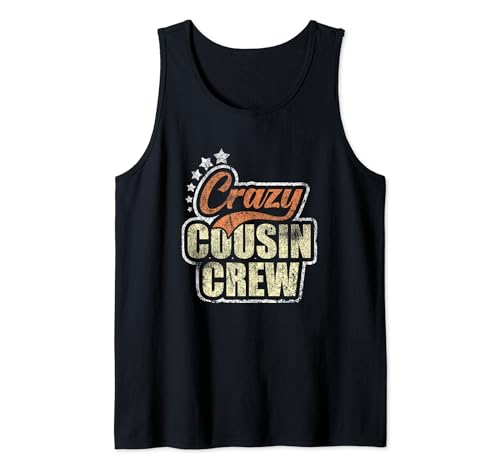 Crazy Cousin Crew Vintage Family Reunion Funny Vacation Tank Top