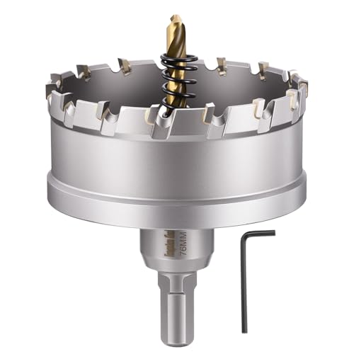 Image of CoCud 3" 76mm Hole Saw Tungsten Carbide TCT Hole Cutter W/Drill Bit